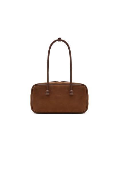 Brown Strap Faux Leather Bag