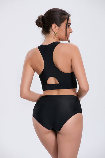 Black Golden Hour Swimwear Set Back 