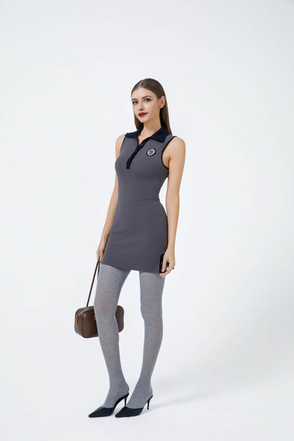 Own Your Story Sleeveless Mini Dress Grey