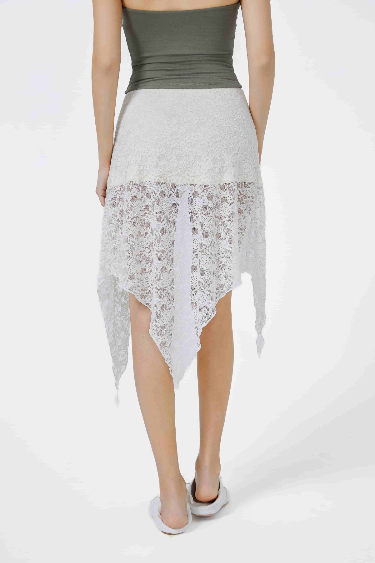 Can't Buy My Love Lace Mini Skirt White