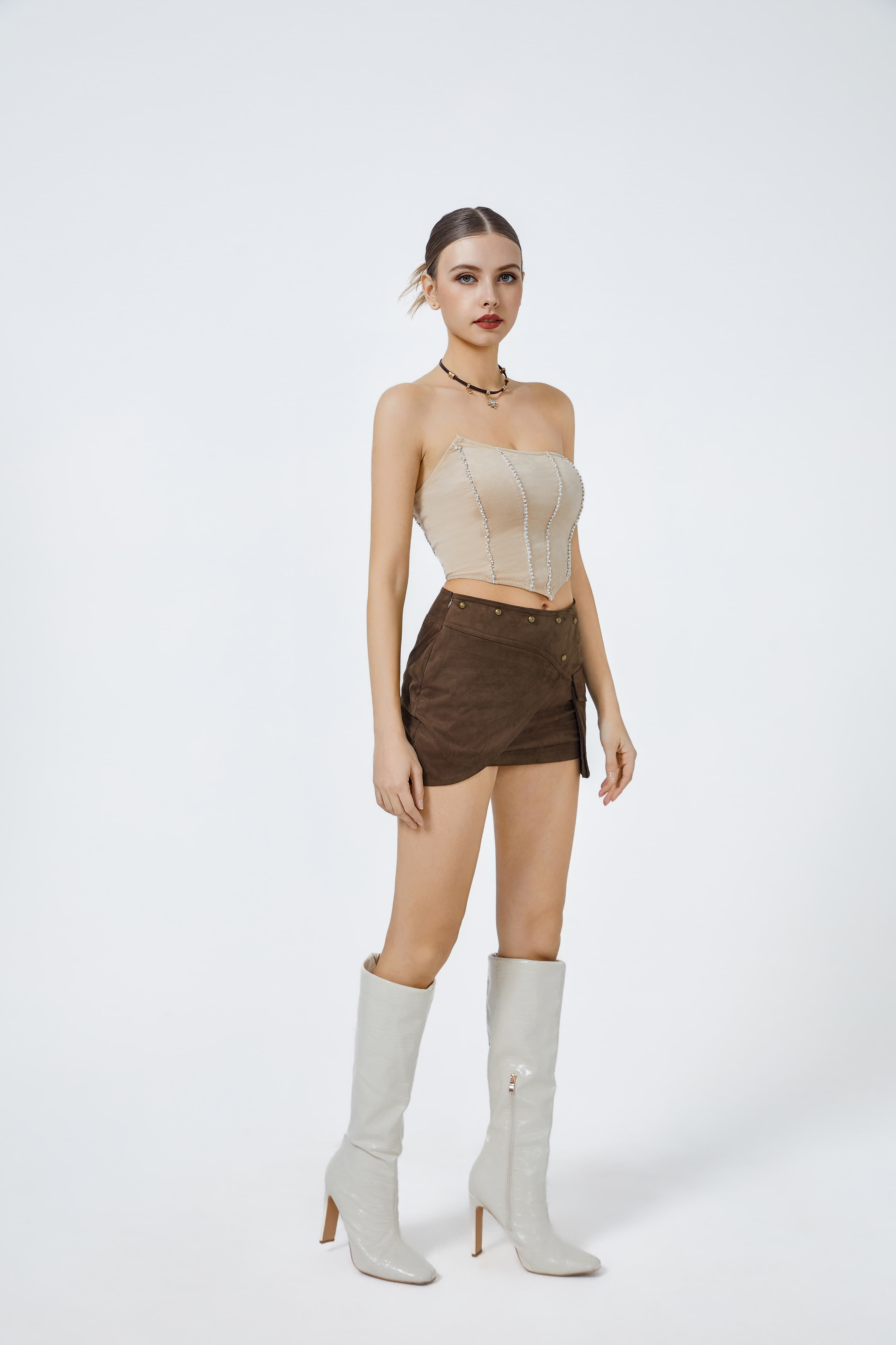 Disco Fever Mini Skirt Chocolate